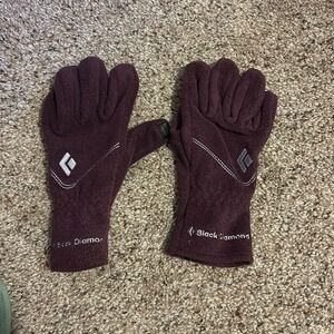 Women’s black diamond fleece gloves